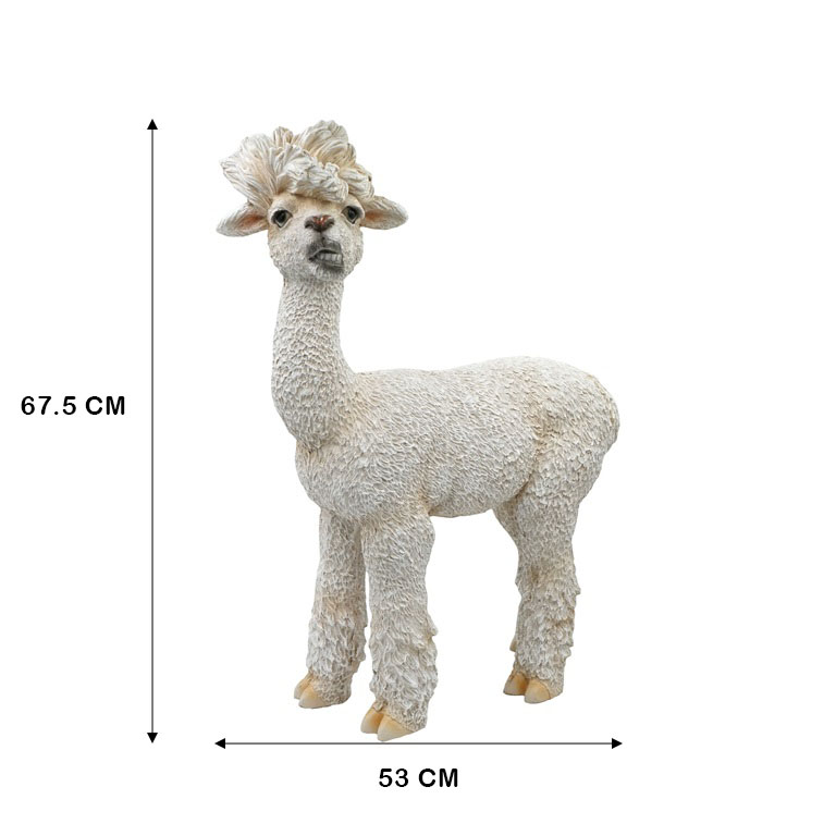 MOG Lifelike Alpaca Statue for Garden Decoration