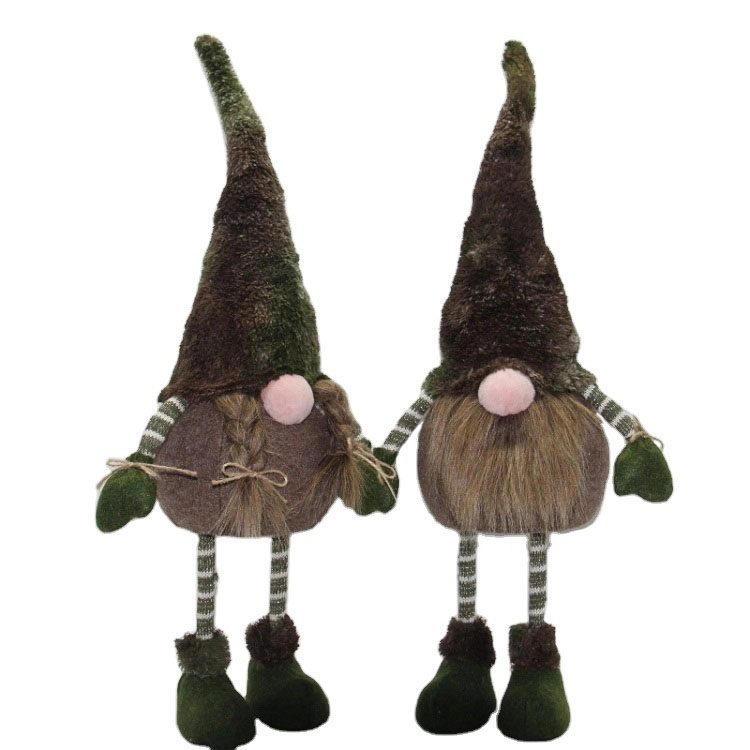 Gnome sang trọng với Rêu hoàn thiện nhồi bông Ông già Noel Thụy Điển