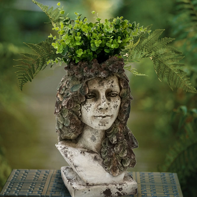 Home & Garden MGO Vintage Lady Head Planter
