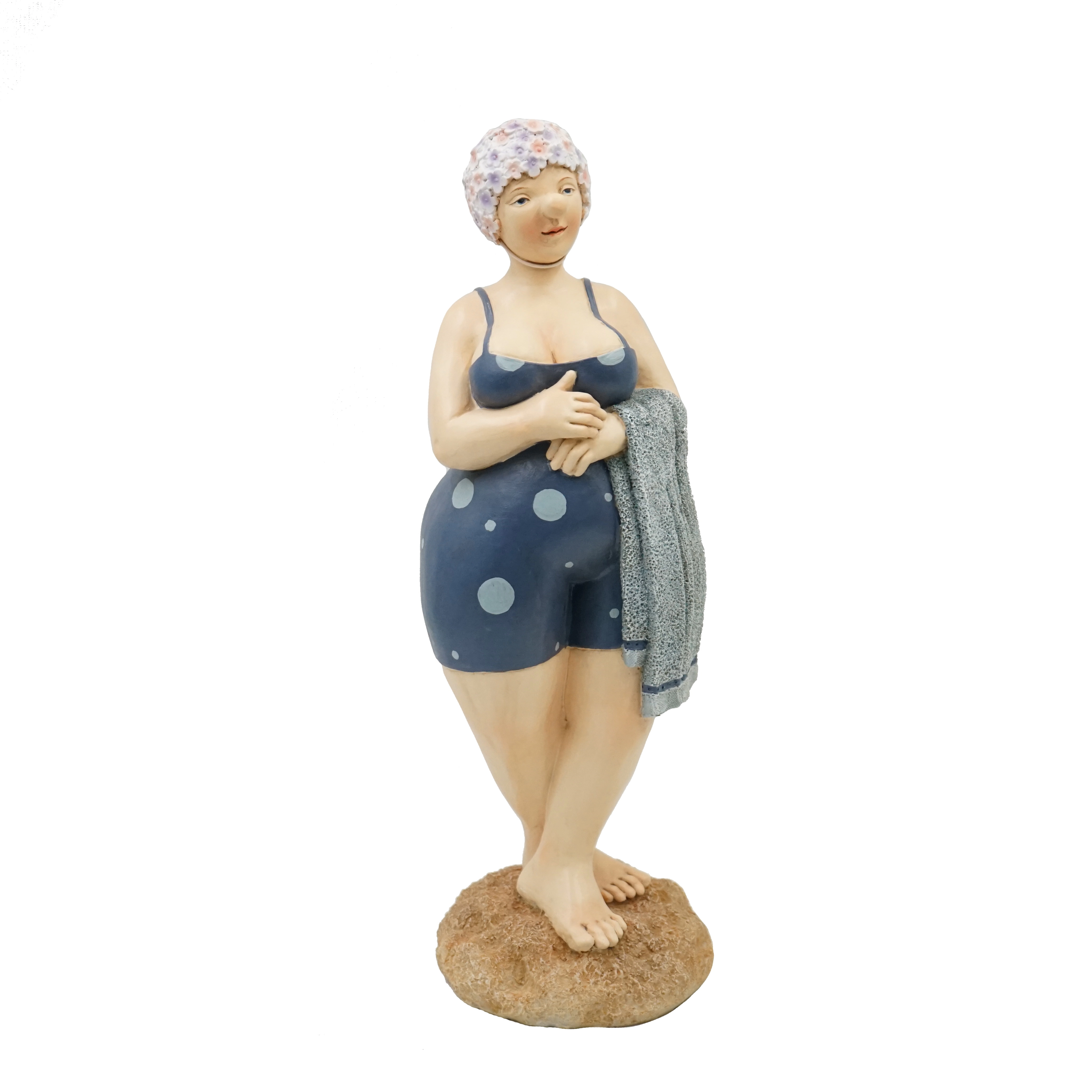 Resin Funny Garden Figurine Tượng phụ nữ bơi lội
