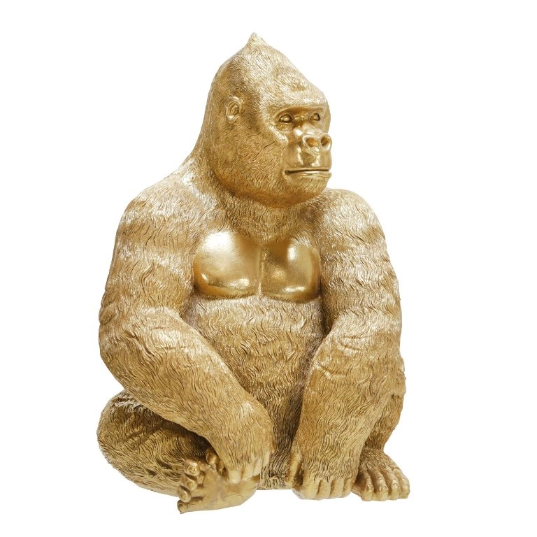 Resin Golden Ngồi Gorilla Figurine