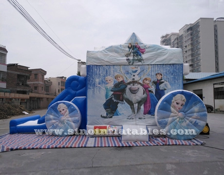Xe ngựa đông lạnh trẻ em ngoài trời lâu đài bơm hơi có cầu trượt với chứng nhận EN14960 từ Sino Inflatables