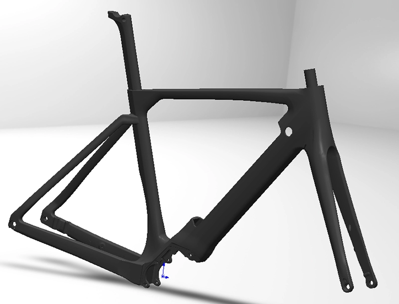 Khung xe đạp đua điện carbon phù hợp với động cơ giữa Bafang M800