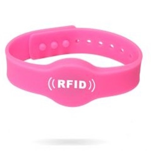 In logo Dây đeo cổ tay silicon RFID để kiểm soát truy cập sự kiện