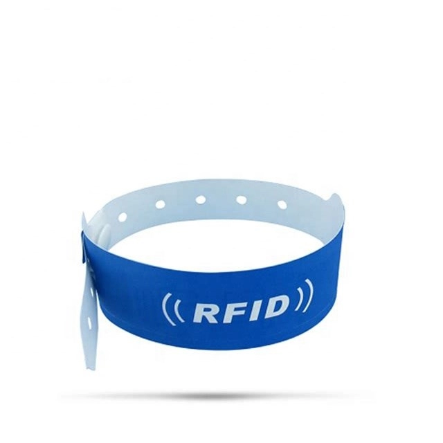 In vải giấy PP uhf H3 nfc dùng một lần Dây đeo cổ tay RFID để nhận dạng y tế