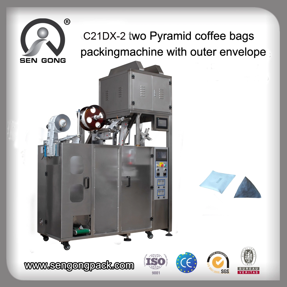 Bản cập nhật C21DX-2 tích hợp máy đóng gói túi trà đen kim tự tháp