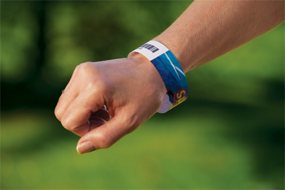 Dây đeo cổ tay có thể in nhiệt RFID cho công viên giải trí