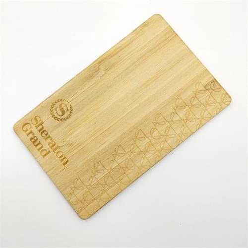 Thẻ kinh doanh gỗ tre có thể lập trình RFID ISO14443A Thẻ chìa khóa khách sạn bằng gỗ thông minh NTAG213/216 NFC