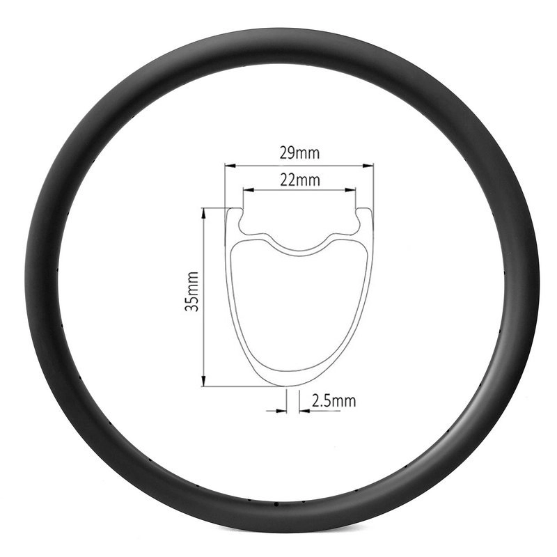 Xe đạp đĩa 700c bất đối xứng chiều rộng bên trong 22mm vành móc sắt sâu 35mm