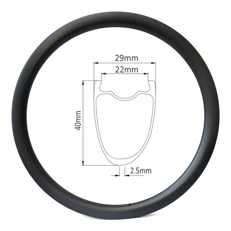 Xe đạp đĩa 700c bất đối xứng chiều rộng bên trong 22mm vành móc sắt sâu 40mm