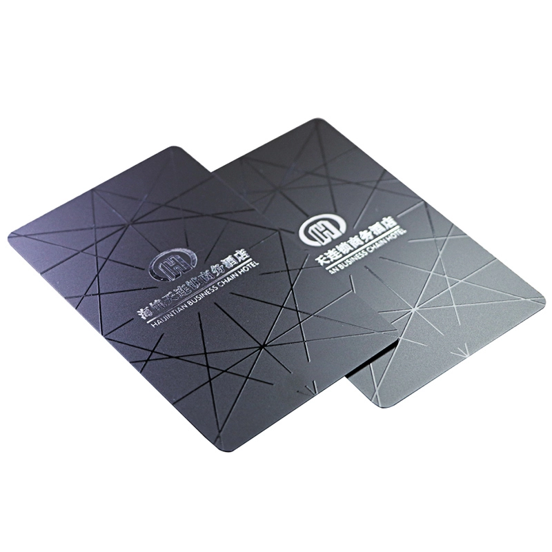 Thẻ chìa khóa khách sạn RFID S50 PVC 13,56 MHz màu đen có điểm UV