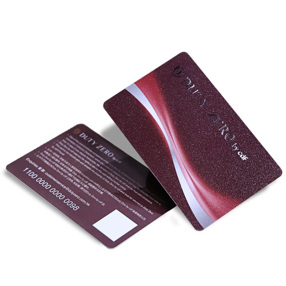 Thẻ nhựa RFID CR80 lấp lánh bằng bạc