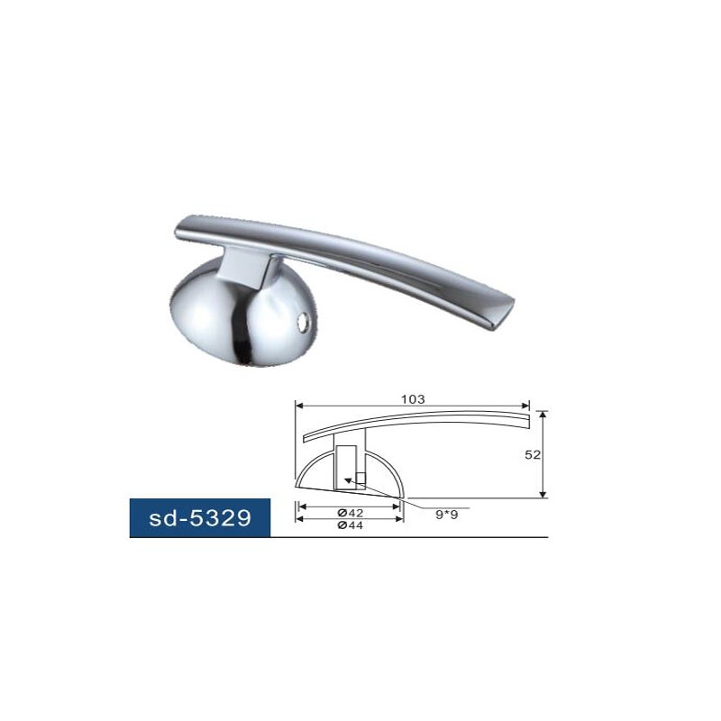 Tay cầm đòn bẩy kim loại đơn cho vòi phòng tắm Chrome cho vòi hộp mực 35mm