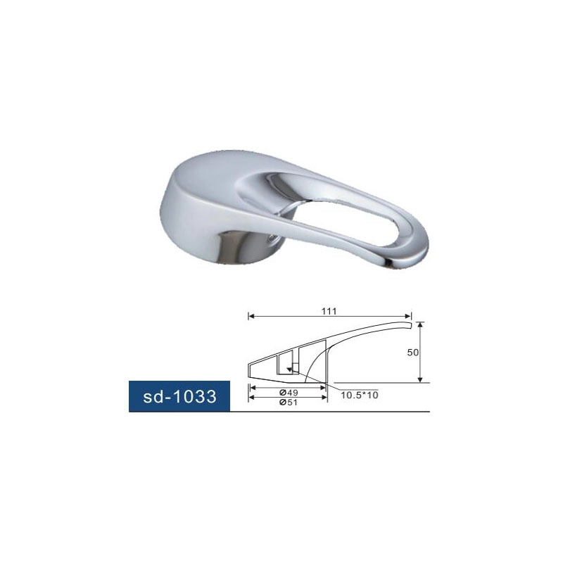 Bộ tay cầm vòi cho vòi một tay cầm với hộp mực 40mm - Tay cầm vòng kim loại thay thế phổ biến có nút và bộ vít Chrome