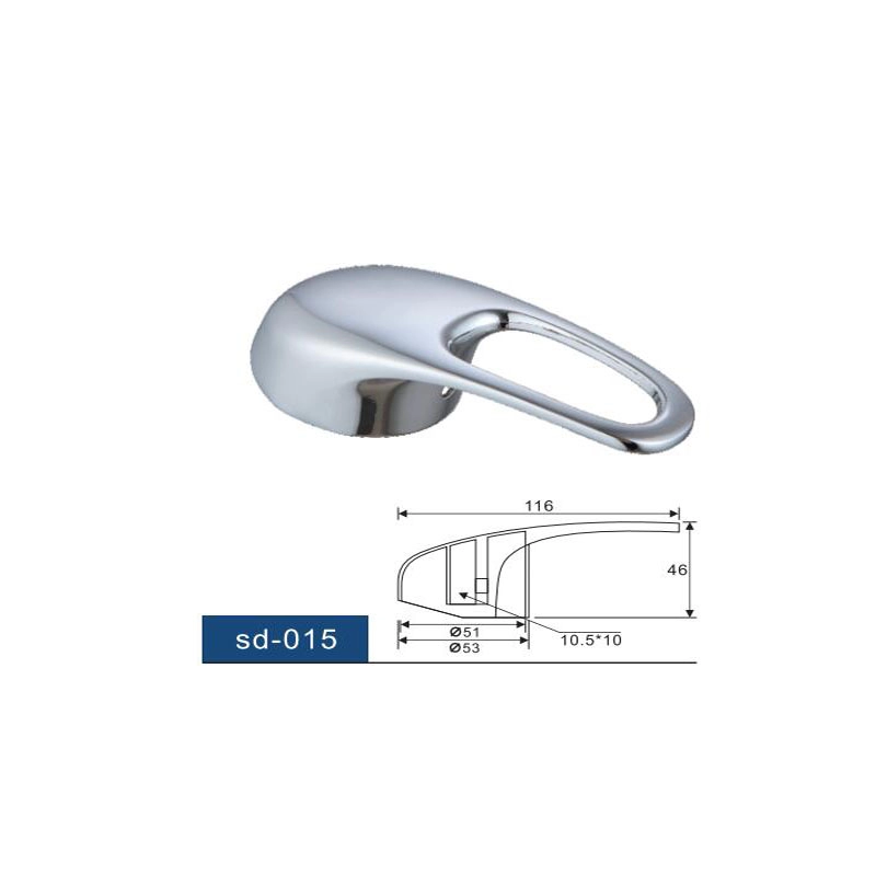 Bộ tay cầm vòi cho vòi một tay cầm với hộp mực 40mm - Tay cầm vòng kim loại thay thế phổ biến có nút và bộ vít Chrome được đánh bóng