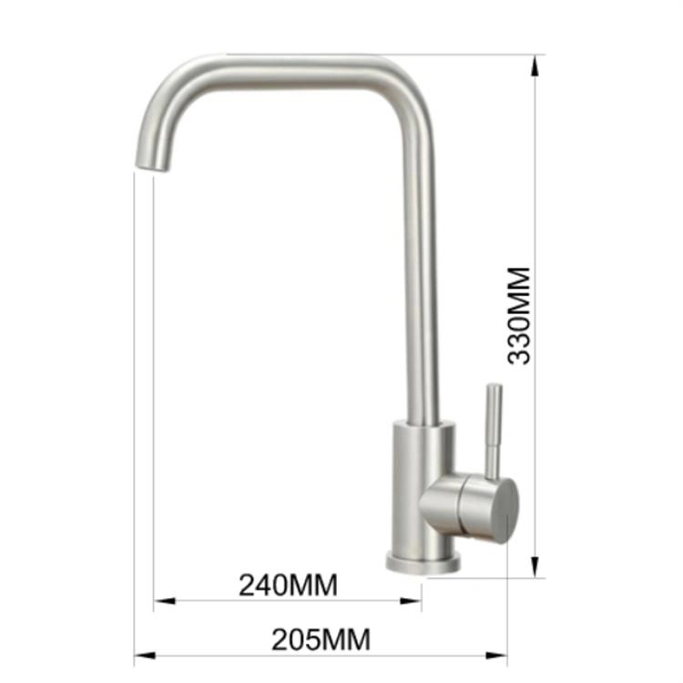 Vòi bếp inox High Arc 304