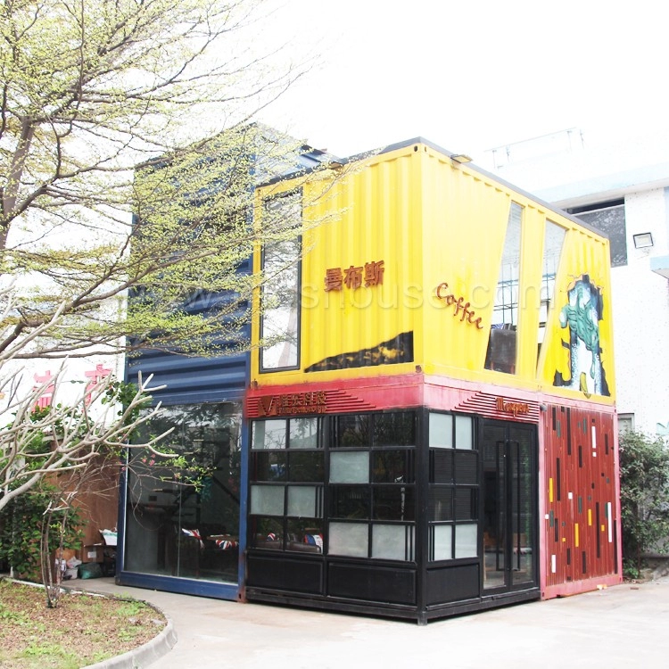 Thiết kế nhà container vận chuyển ​Sang trọng ​Cửa hàng container đúc sẵn Quán cà phê Nhà ở