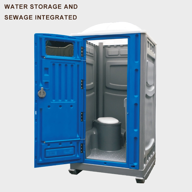 Nhà vệ sinh di động bằng nhựa HDPE Nhà vệ sinh di động Qatar có bồn tiểu và bồn rửa