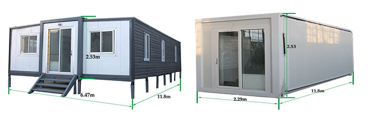 Nhà container prefab có thể gập lại cuộc sống mở rộng