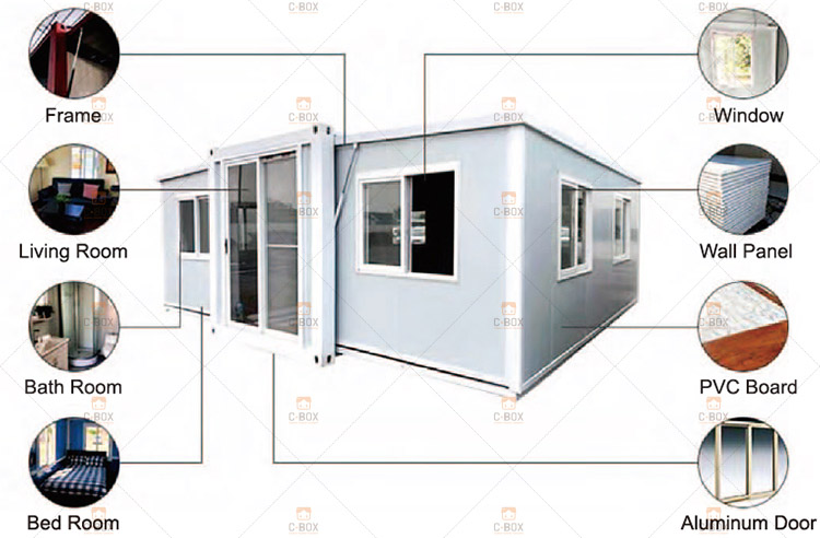 Nhà container mở rộng 20ft