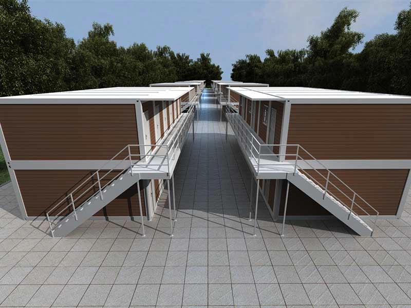 Xây dựng ký túc xá container prefab hiện đại