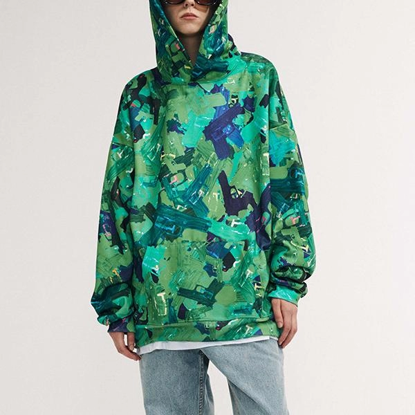 Áo hoodie in hình phong cách đường phố 100% cotton